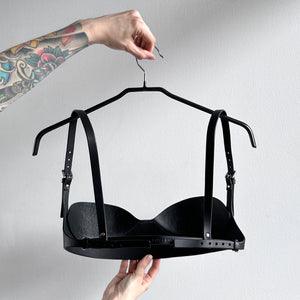 ARCHIVAL BALCONY BRA BLACK / MEDIUM LARGE