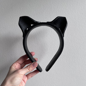 ARCHIVAL CAT EAR HEADBAND BLACK