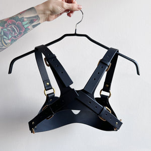 ARCHIVAL O-RING CROSS BACK BRA BLACK / EXTRA SMALL