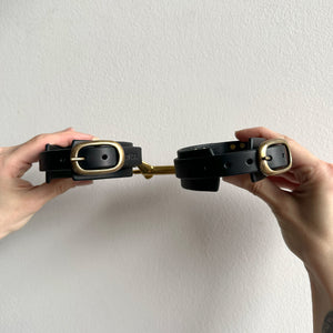 ARCHIVAL THIN STUDDED CUFFS BLACK / MEDIUM TO LARGE