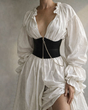 CHAIN ZIP POCKET CORSET