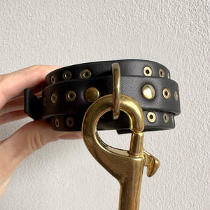 ARCHIVAL THIN STUDDED CUFFS BLACK / MEDIUM TO LARGE