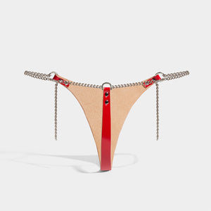 CHAIN THONG GLOSS RED