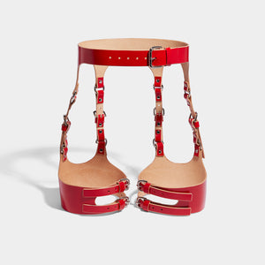 CURVED SUSPENDER HARNESS GLOSS RED