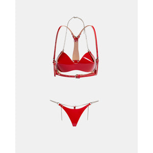 LIV LINGERIE SET - GLOSS RED