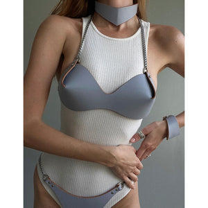 fleet ilya grey lingerie set