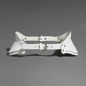 SHAPED WAIST BELT WHITE