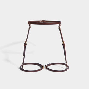fleet ilya thin strap suspender harness brown