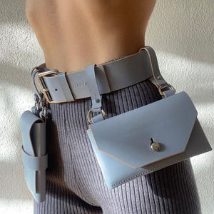 DOUBLE POCKET BELT GREY