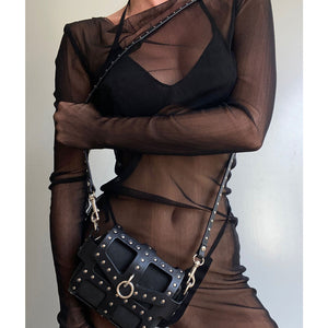 fleet ilya studded o-ring tiny cage bag