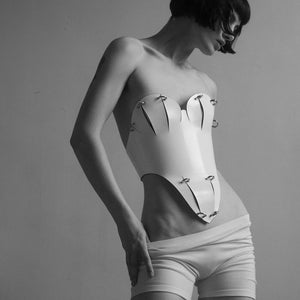 PIERCED BODICE IVORY