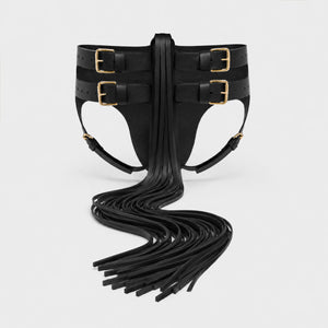 HORSE TAIL ZIP LEATHER JOCKSTRAP