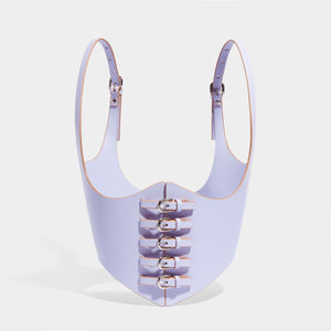 multi buckle corset lilac