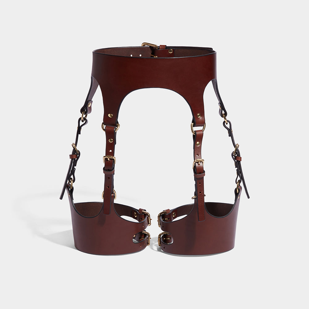curved suspender harness brown fleet ilya