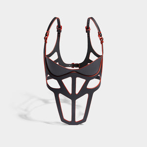 fleet ilya cut out balcony bodice red edge