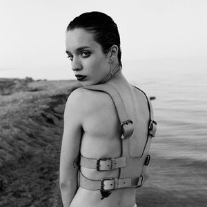 CROPPED CUT-OUT HARNESS - NATURAL