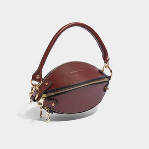 MINI MULTI ZIP STRAP BAG BROWN