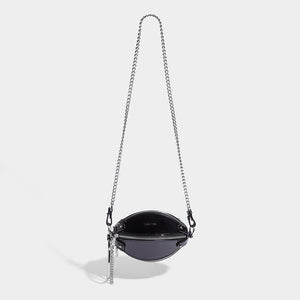 MINI MULTI ZIP BAG PATENT BLACK