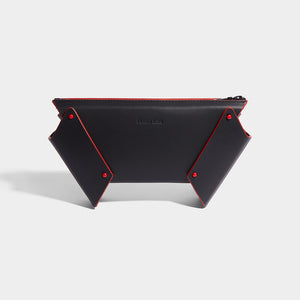 fleet ilya winged box clutch red edge