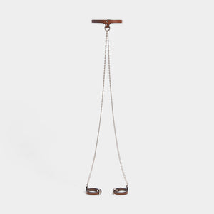 fleet ilya slim chain collar and cuffs brown