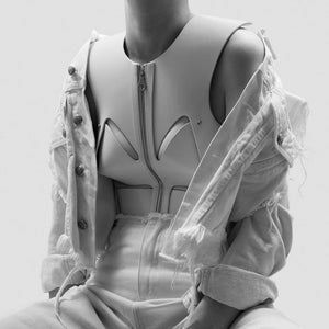 CROPPED CUT-OUT HARNESS - NATURAL