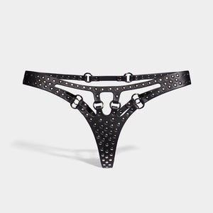studded o-ring cut out knickers fleet ilya