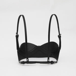 CHAIN BALCONY BRA BLACK | Lingerie | Fleet Ilya