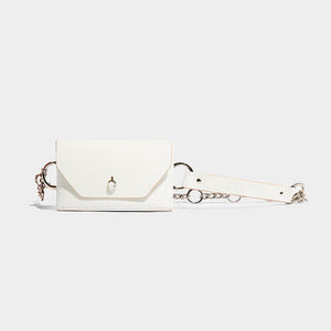 chain cross body belt bag ivory fleet ilya