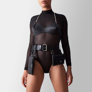 DOUBLE POCKET BELT BLACK | Womens Belts | Fleet Ilya