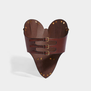 PIERCED BODICE BROWN