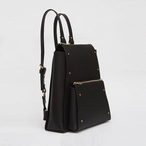 POCKET STUDDED BACKPACK BLACK | Womens Bags | Fleet Ilya