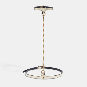 fleet ilya slim chain collar & belt gold