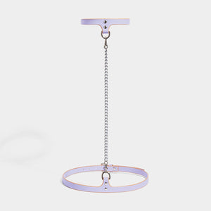 fleet ilya slim chain collar & belt lilac