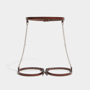 slim chain suspender harness brown fleet ilya