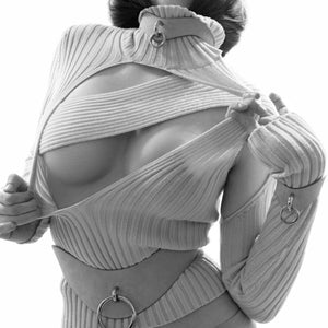 SLIM O-RING CUFF - BLACK | Womens Jewellery | Fleet Ilya