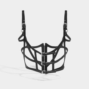 ZIP CUT OUT CORSET - BLACK | Harnesses & Bodypieces | Fleet Ilya