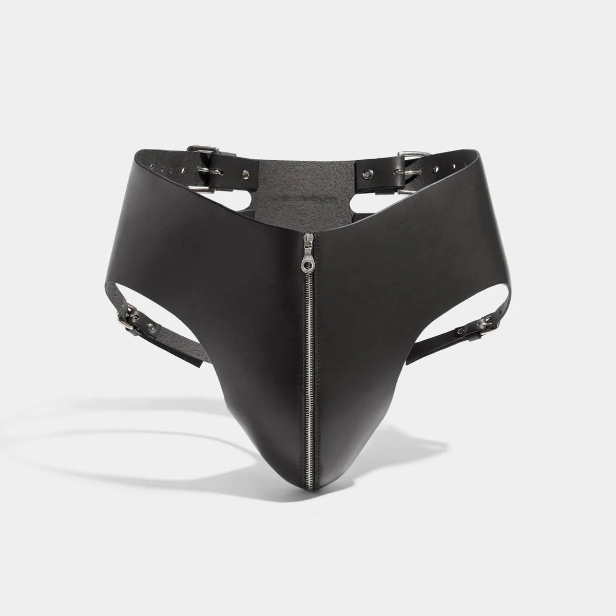 ZIP LEATHER JOCKSTRAP
