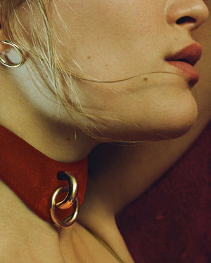 SLIM O-RING CHOKER RED