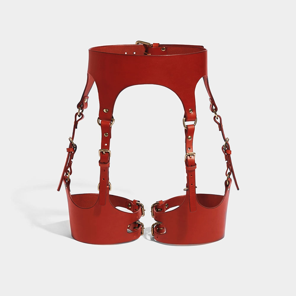 CURVED SUSPENDER HARNESS RED