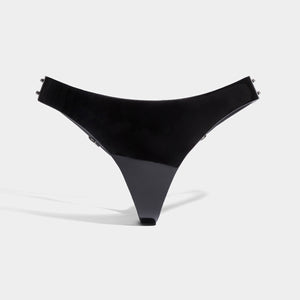 Cut Out Knickers Patent Black