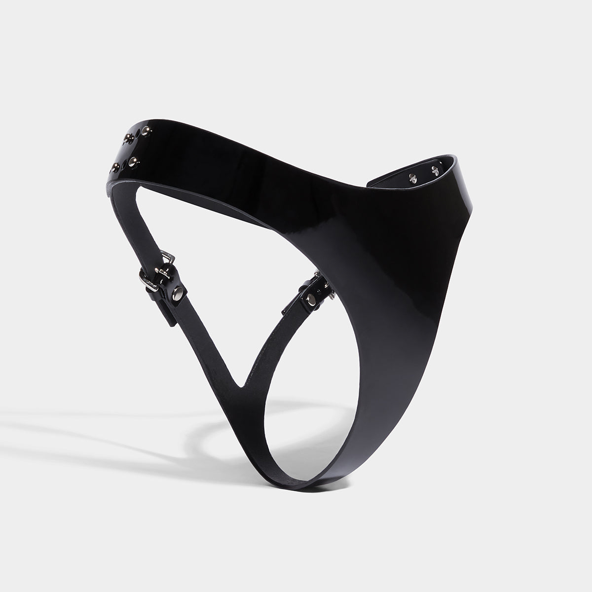 CUT OUT KNICKERS PATENT BLACK