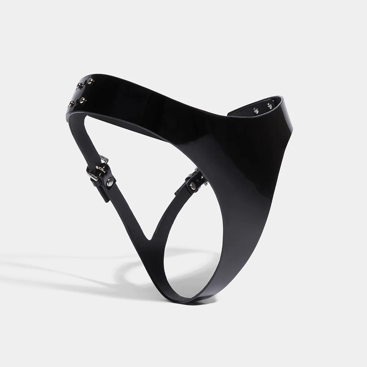 OPHELIA LINGERIE SET - PATENT BLACK