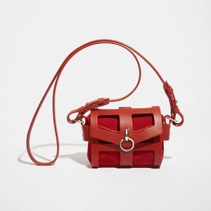 RED O-RING TINY CAGE BAG