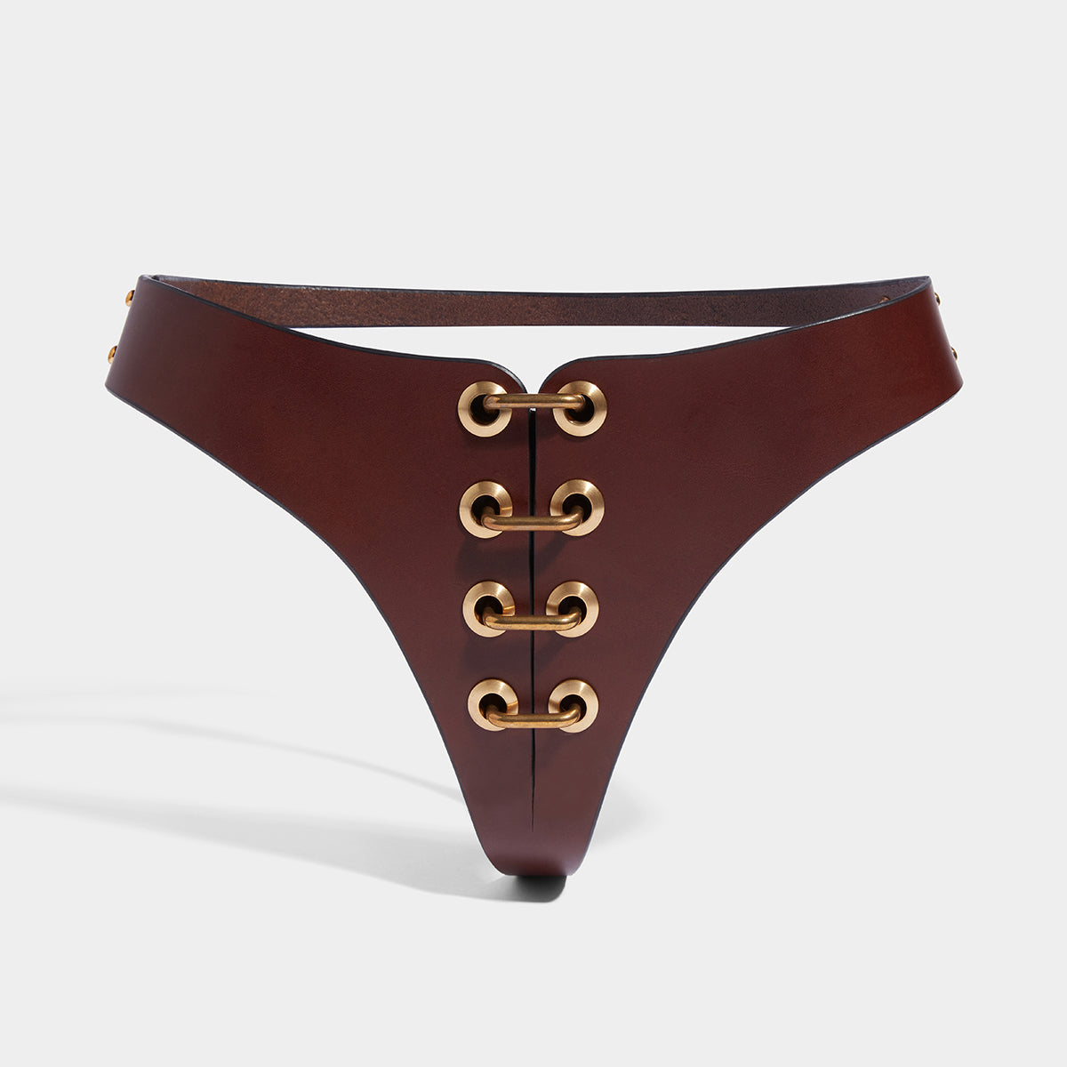 PIERCED CUT OUT KNICKERS BROWN
