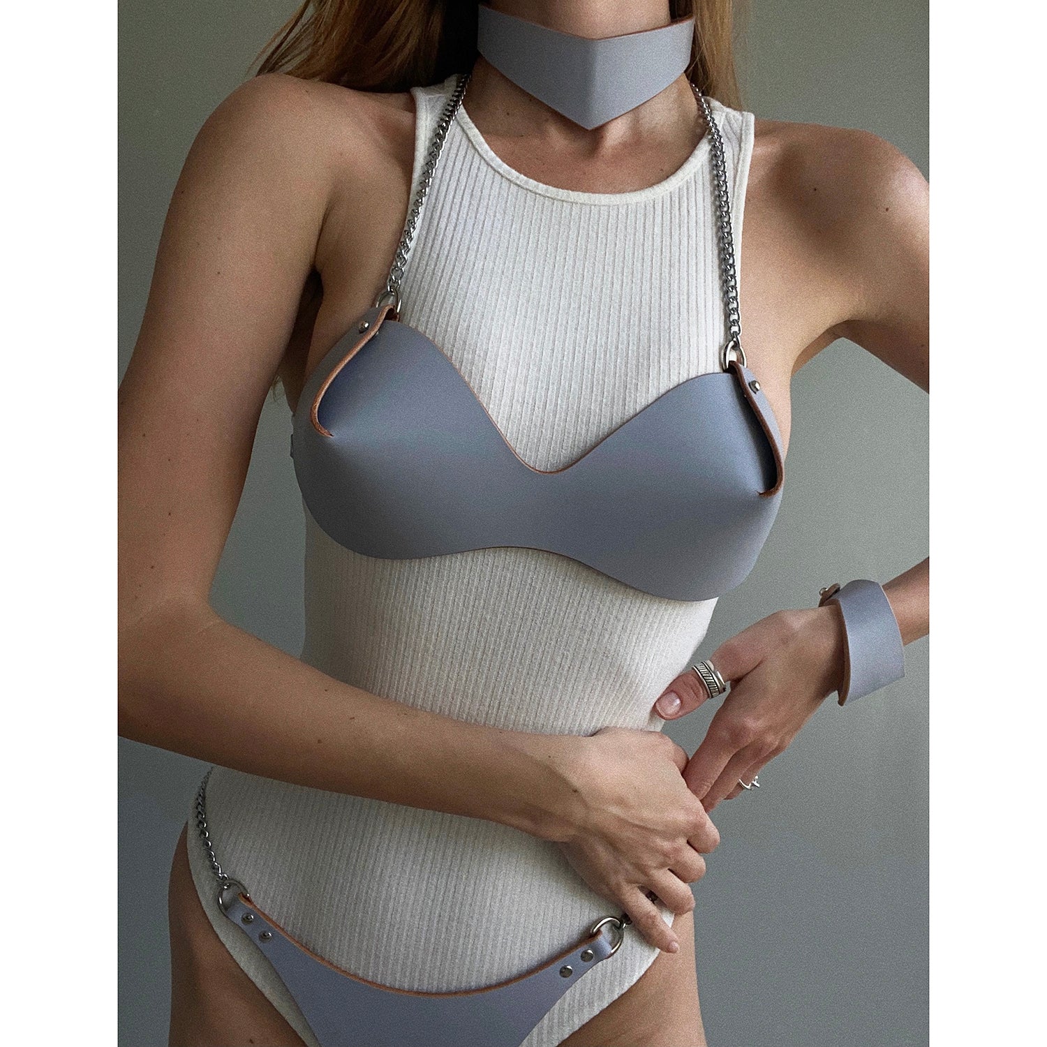 fleet ilya grey lingerie set