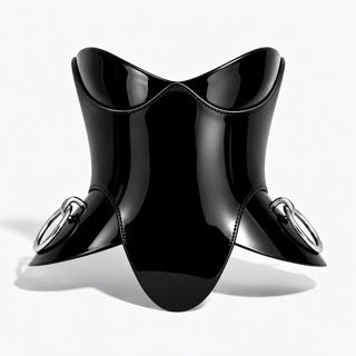 O-RING BALCONY BODICE PATENT BLACK