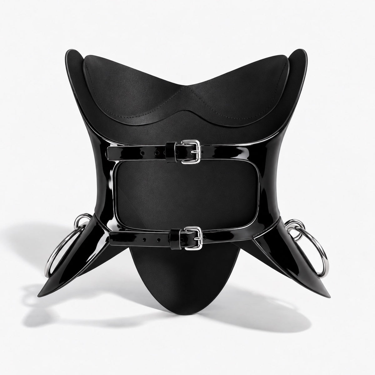 O-RING BALCONY BODICE PATENT BLACK