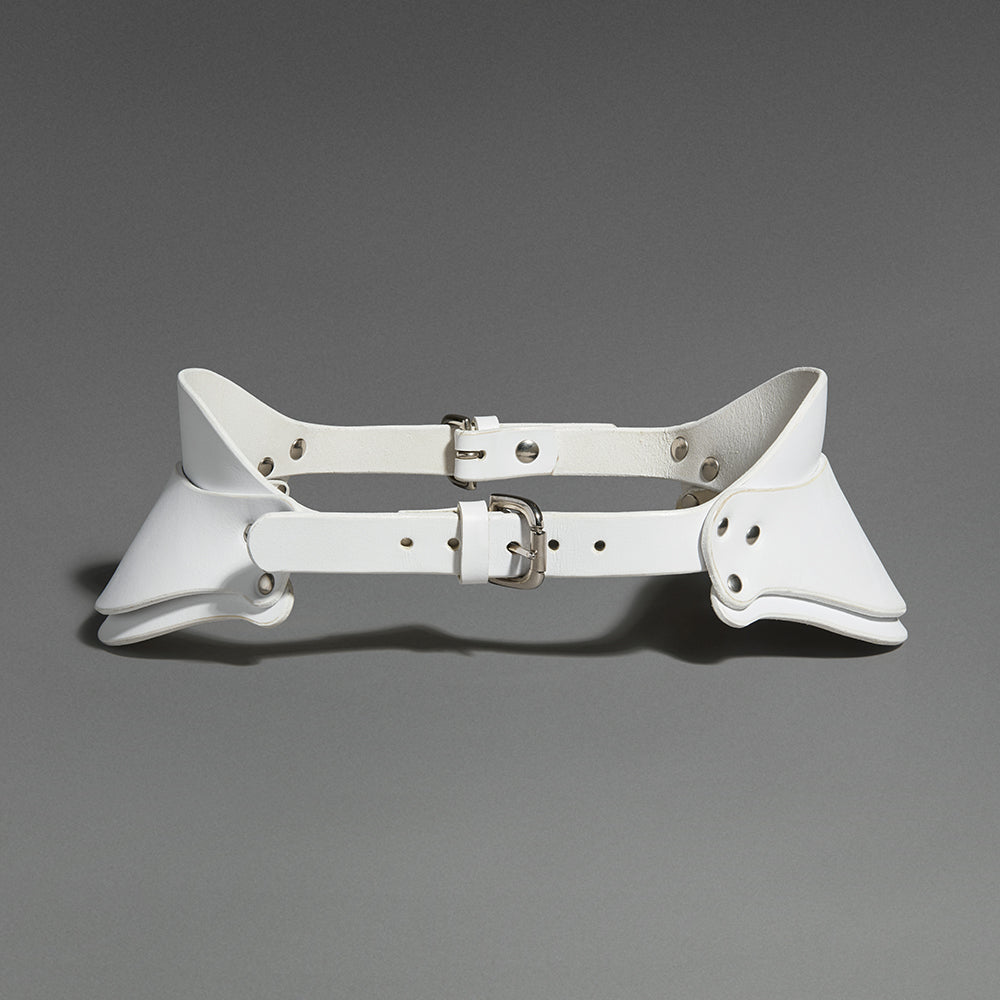 SHAPED WAIST BELT WHITE