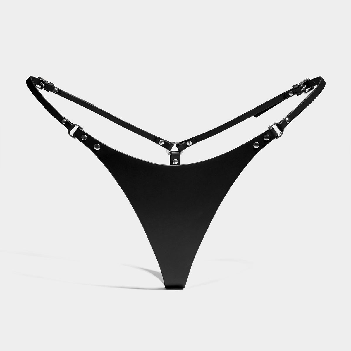 fleet ilya thin strap leather knickers thong