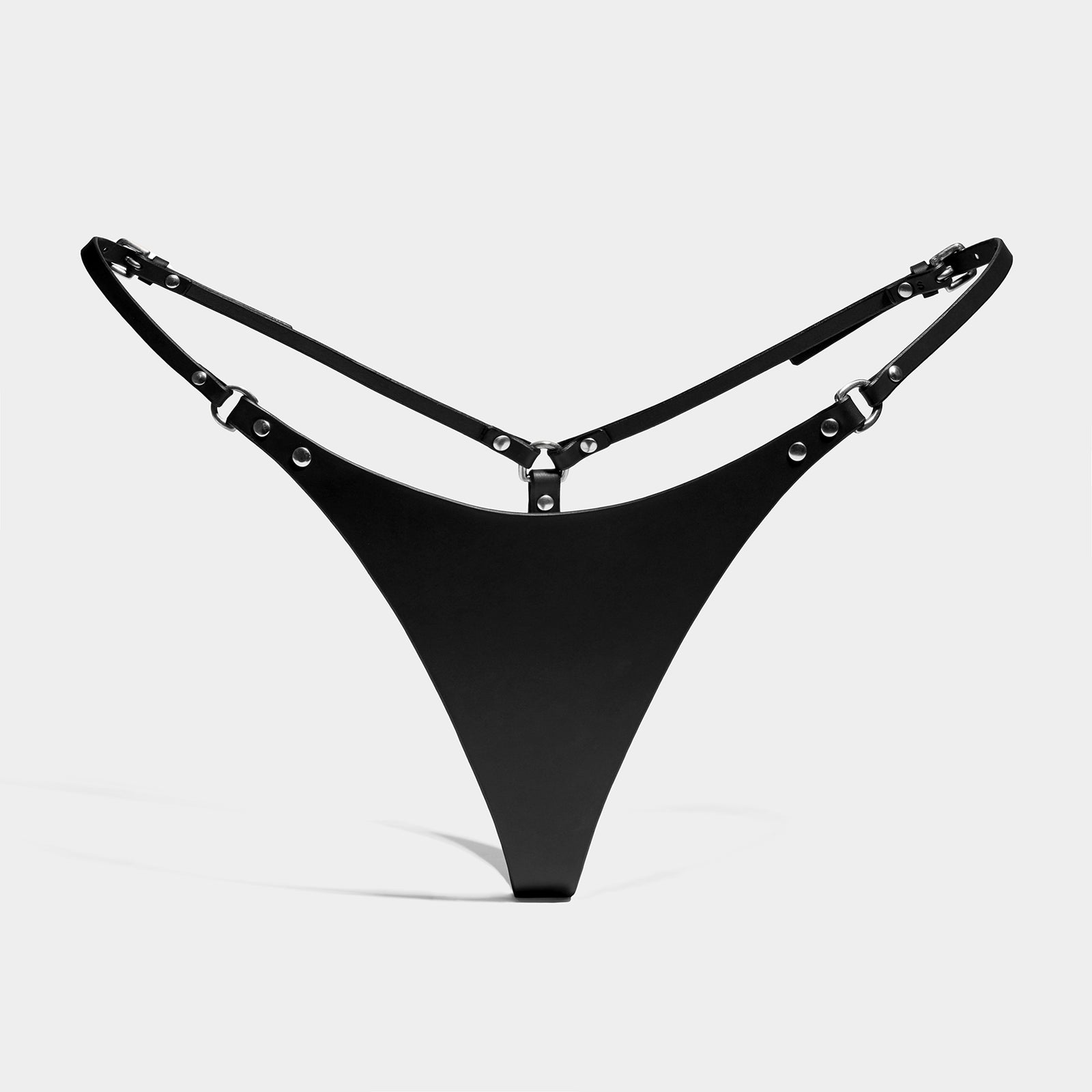 fleet ilya thin strap leather knickers thong